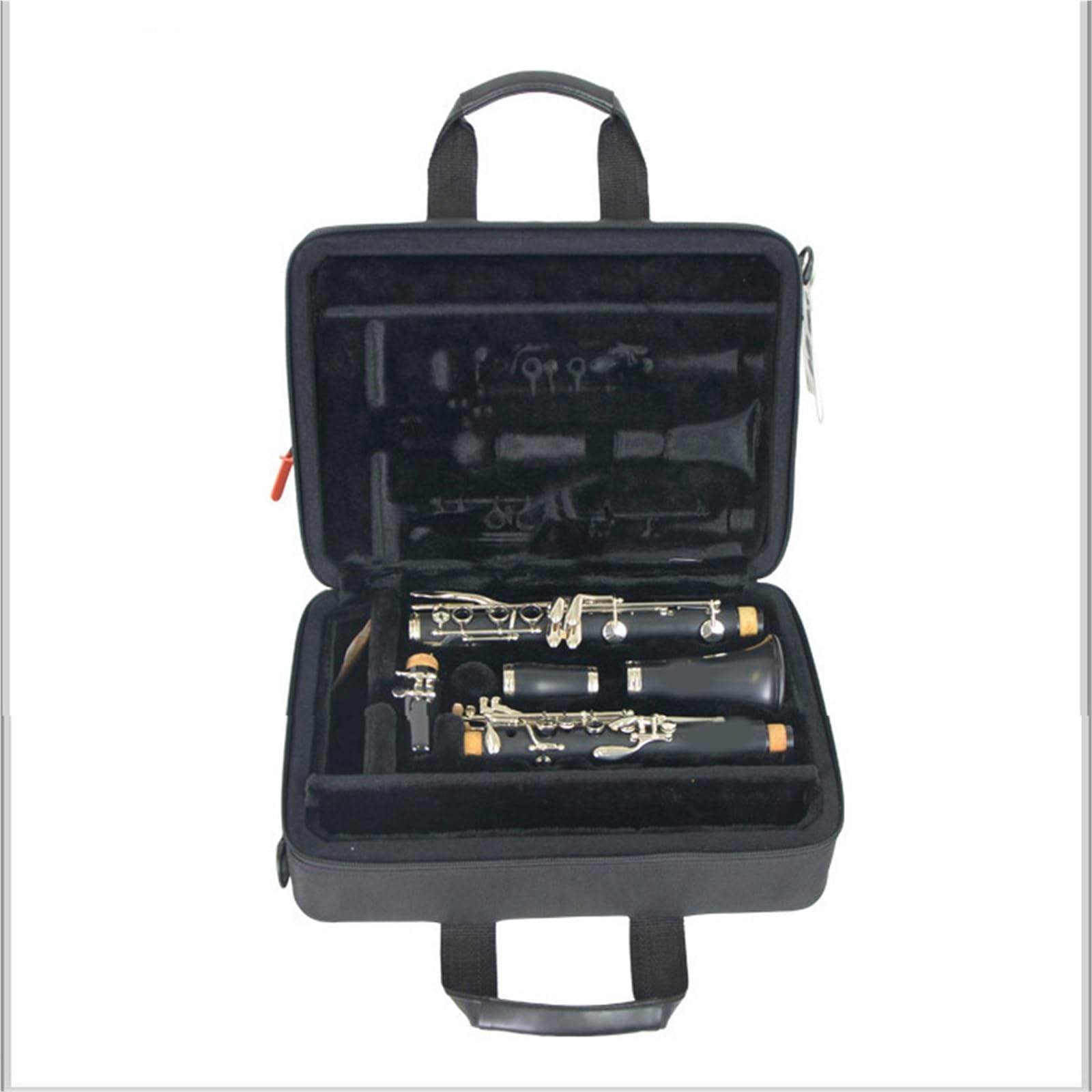 Clarinete Clarinete de tipo estándar cuerpo de resina ABS boquilla 4c 17 llaves.
