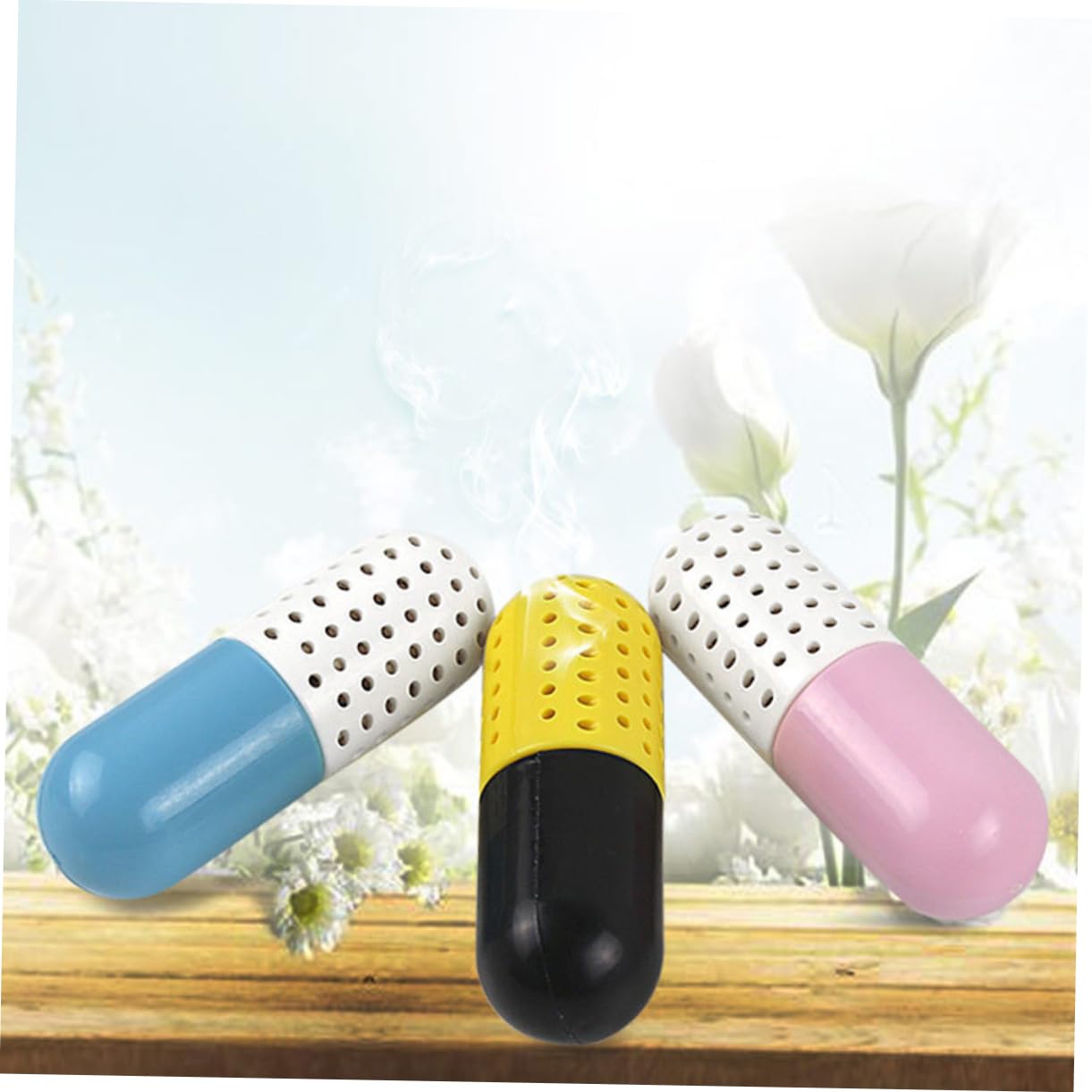 Didiseaon 3pcs Capsule Shaped Odor Drying Agent for Sneakers Sports Shoes Leather Keeps Shoes Fresh Absorbs Sweat Odor for Cabinets Wardrobes