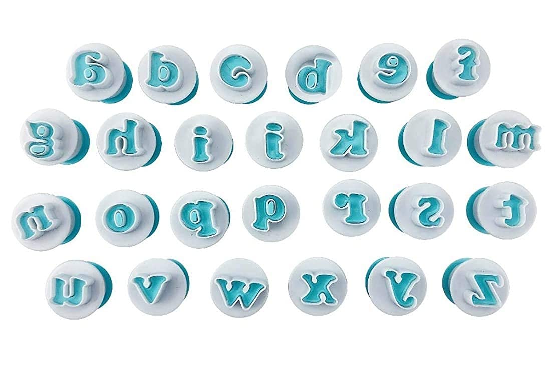 Baking Set 26pcs Push Easy Mini Lower Case Alphabet Letter Cookie Cutter Fondant Cutters