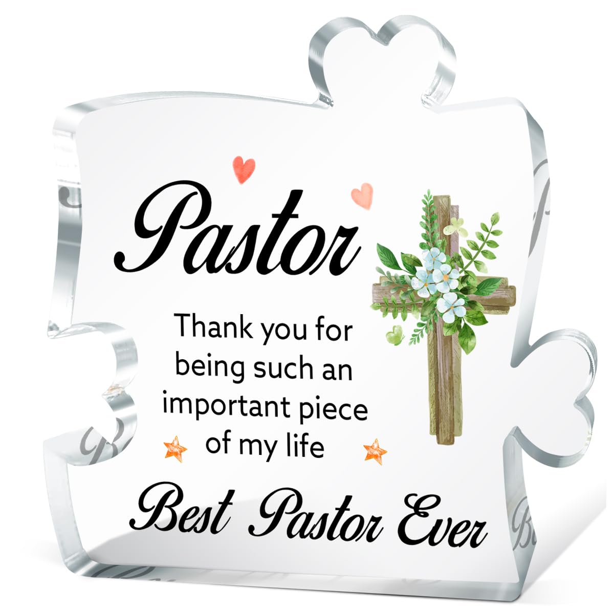 Pastor Gifts,Pastor Appreciation Gifts,Pastor Gifts For Men,Thank You For Being Such An Important Piece Sign Acrylic Puzzle Plaque for Pastor A662