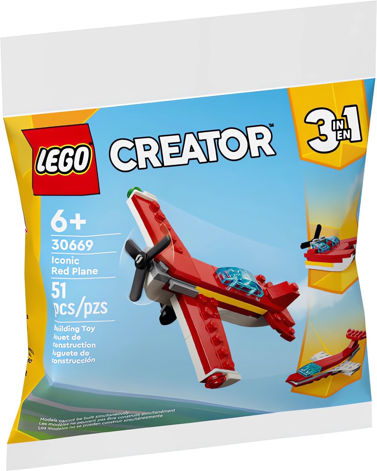 LEGO Creator 3 in 1 Iconic Red Plane - 30669 - Image 2