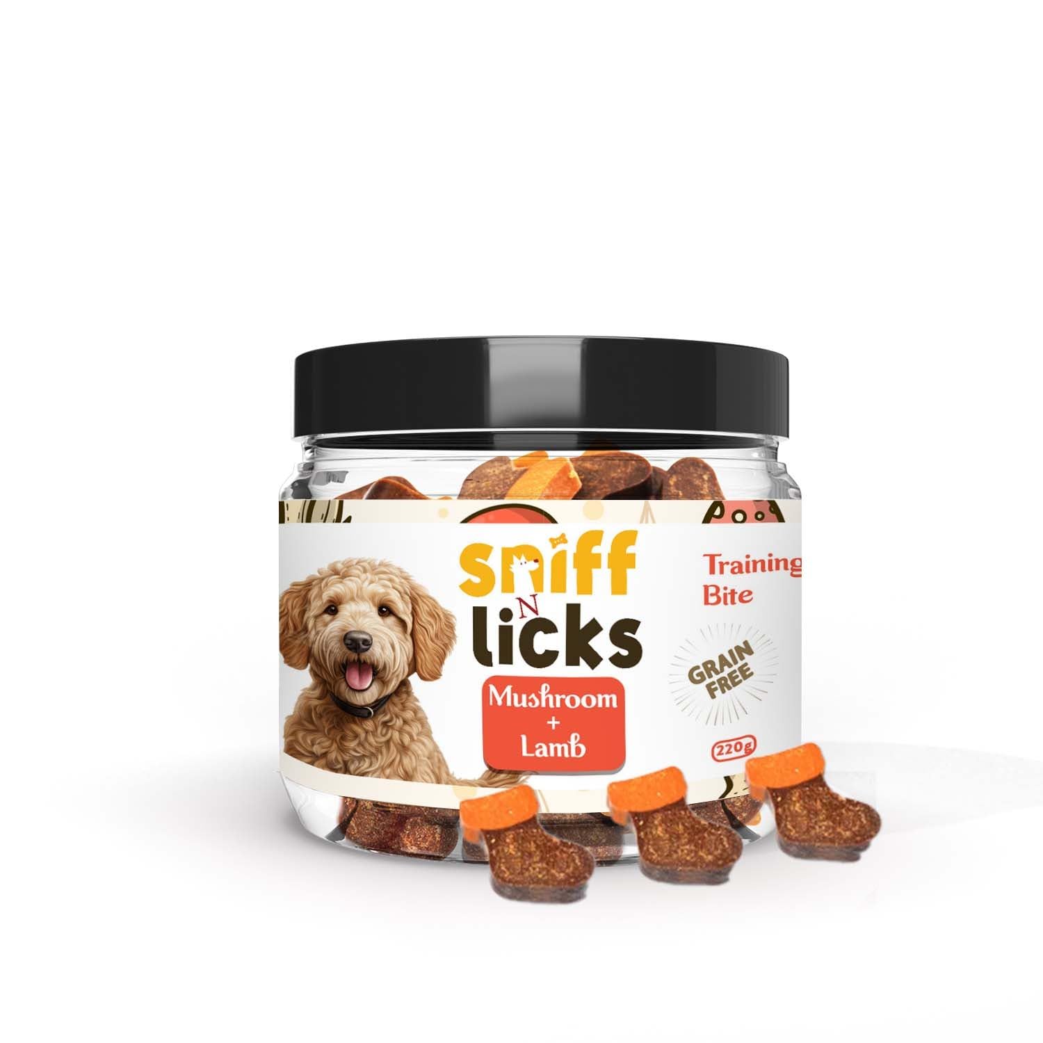 Sniff & Licks Training Bites Dog Treat with Mushroom & Lamb Flavour- 200gm (Pack of 1) (B0CNZ69KNB) Amazon Price History, Amazon Price Tracker