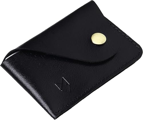 FOXHACKLE Cartera de cuero para tarjetas de crédito para hombres y mujeres  Bolsillo frontal minimalista de cuero delgado para tarjetas de crédito