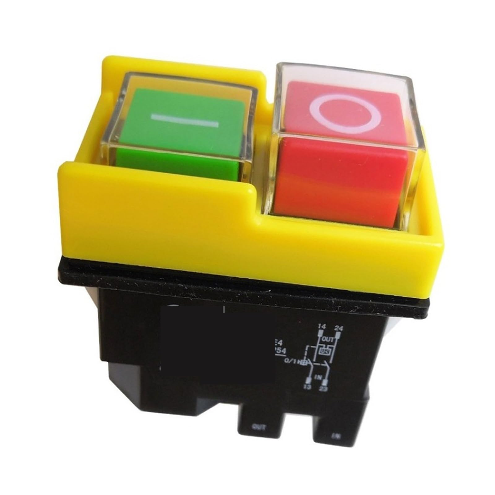 Interruptores de botón KJD20-2 120/250V 10/(8) A Interruptor electromagnético a Prueba de Agua interruptores de botón de Encendido y Apagado for Herramienta eléctrica