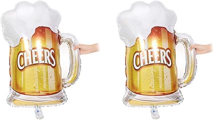Hihey Tasse A Biere Feuille Ballons Biere Tasse A Billes Ballon Bar Nouvel An Joyeux Anniversaire De Mariage Celebration Fete Decoration Ballons 2 Pcs Amazon Fr Cuisine Et Maison