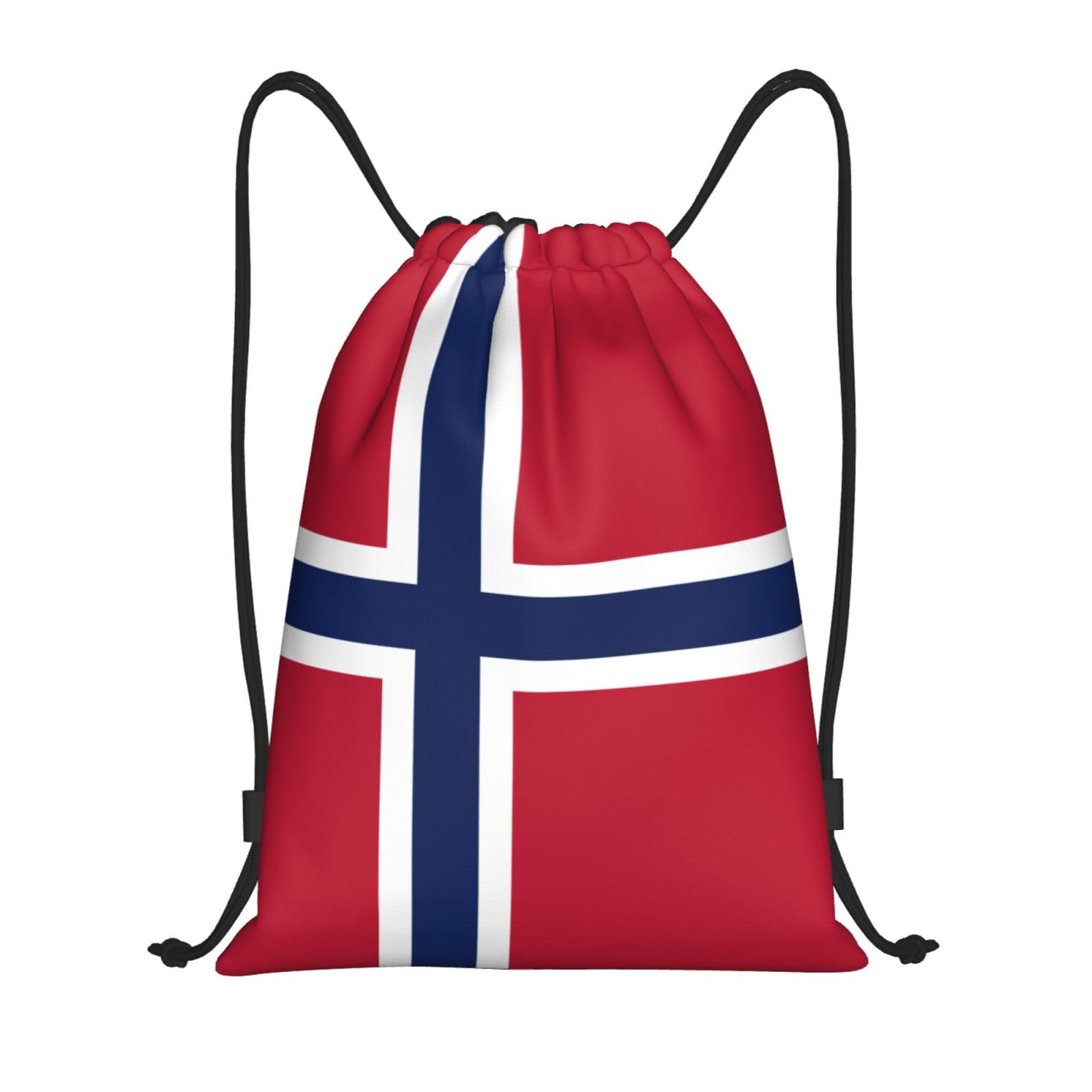 Sac à Cordon Norvège Bergen Montagne – Léger, Pliable, 36×42 Cm, Pour Gym, Natation, Yoga, Voyage, Randonnée – Multifonction