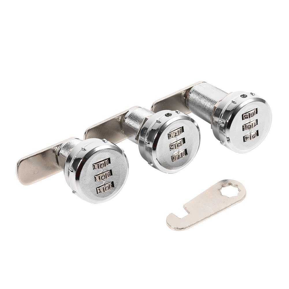 Serratura meccanica, blocco cassetti con codice password a 3 cifre, digitale, per armadietto / armadio / cassetto / cassetta delle lettere, 12~16mm