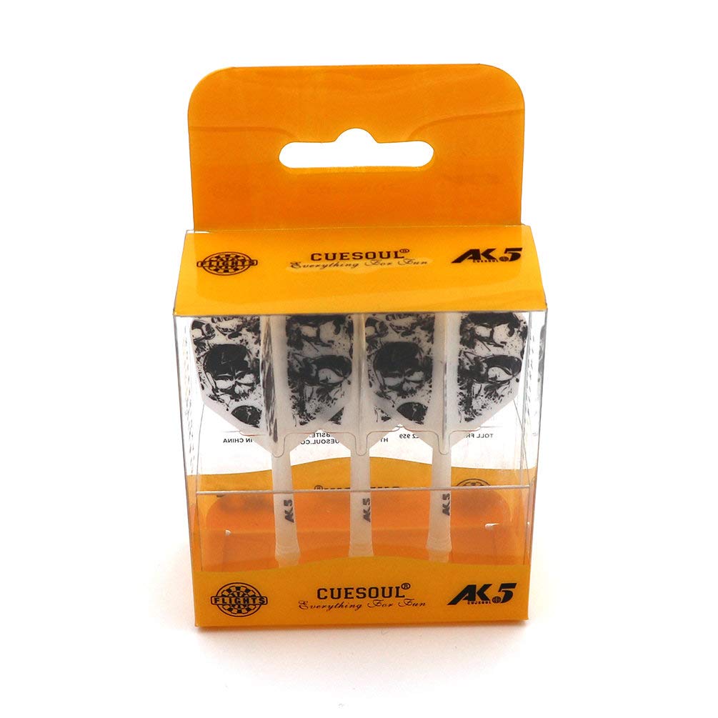 CUESOUL ROST Personalisierte integrierte Dartpfeile Schäfte Schäfte und Darts Flights Medium, 3er Set Schädel Pattern (CSAK-5KL11-L)