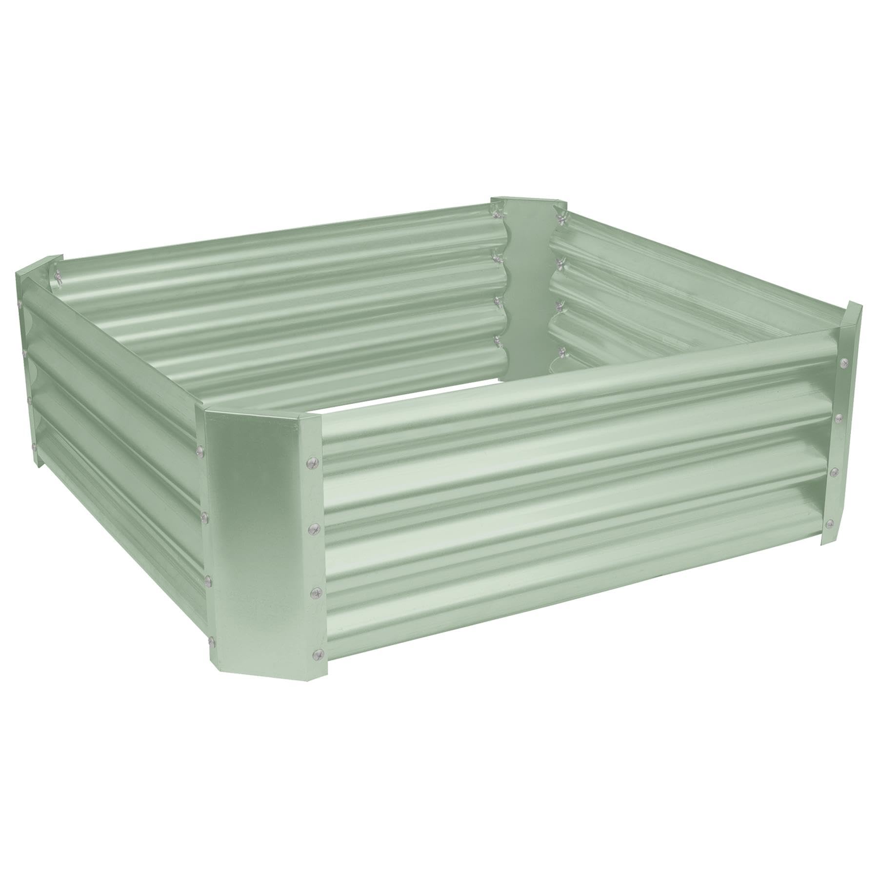 Rinkit.com Green 90Cm X 90Cm Square Galvanised Steel Raised Garden Bed