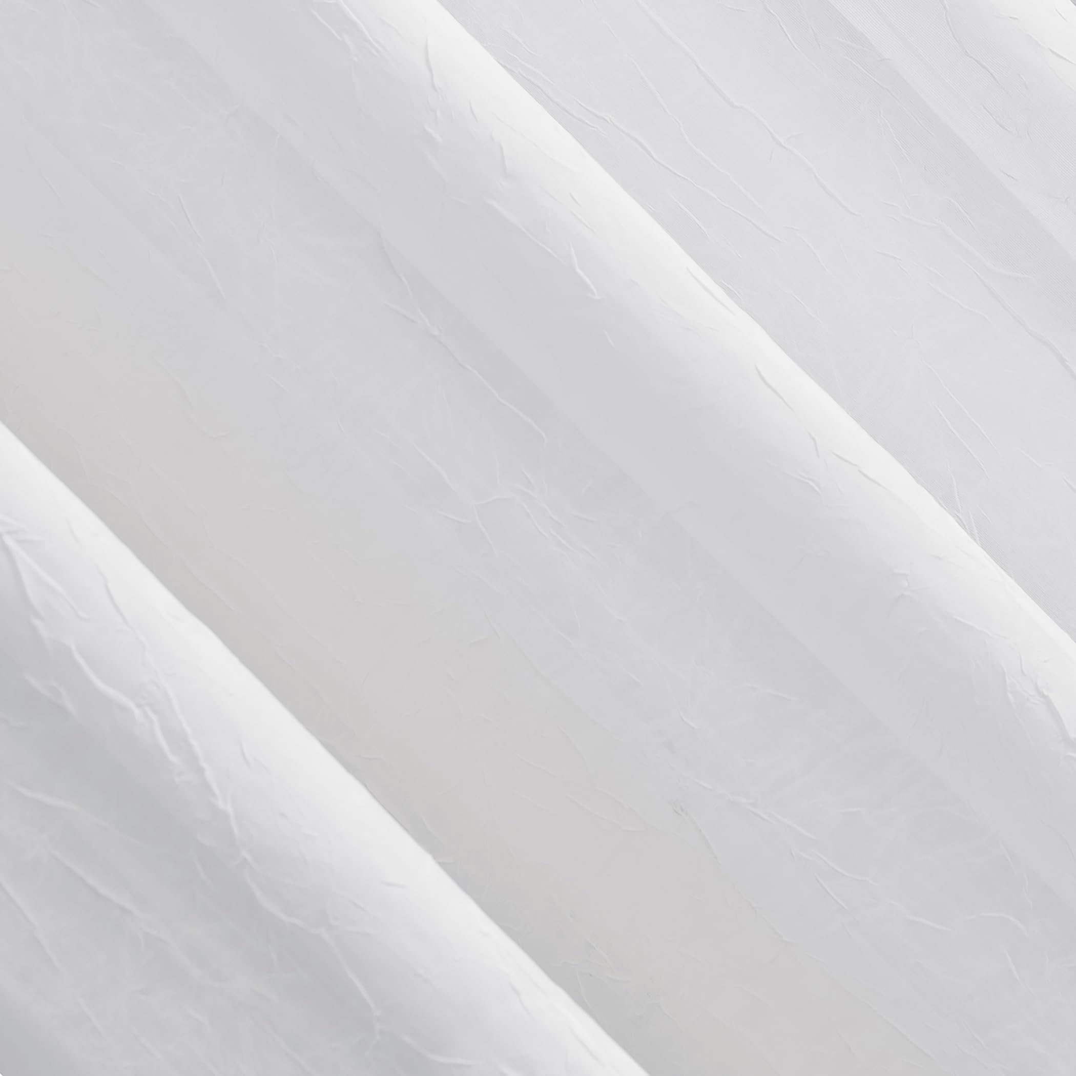Tenda A Onde Sheer Voile Con Occhielli - Guscio D'Uovo, 149,9x160 Cm, Lavabile