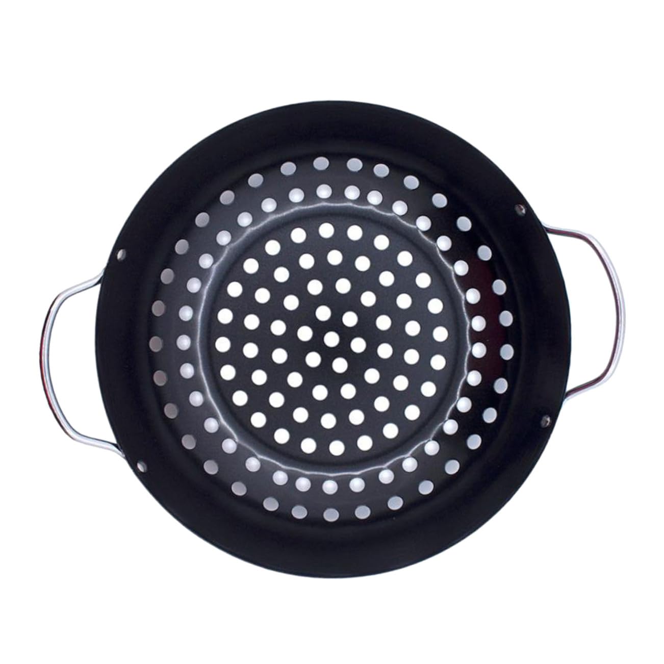 Plaque barbecue ronde antiadhésive durable pour viandes et poissons tendres