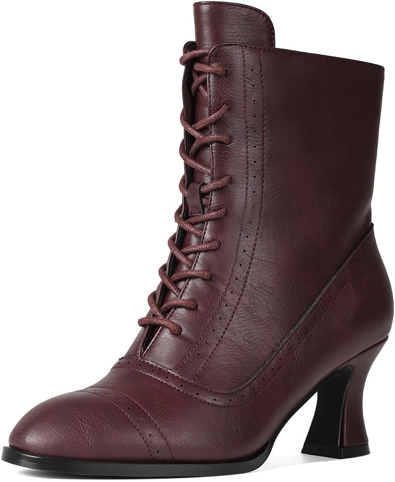 Erocalli Victorian Boots Witch Costume Renaissance Shoes Women Pirate Vintage Boot Witchy Clothes for Women