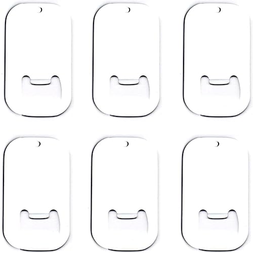 Miniatura 3 de 6 piezas en blanco de sublimación pequeños de 3 x 1,5 pulgadas, abridor de metal de cerveza de acero inoxidable resistente para cocina, bar o