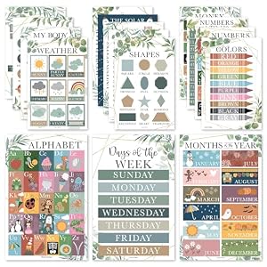 Hadley Designs Lernposter Set, 16 Stück