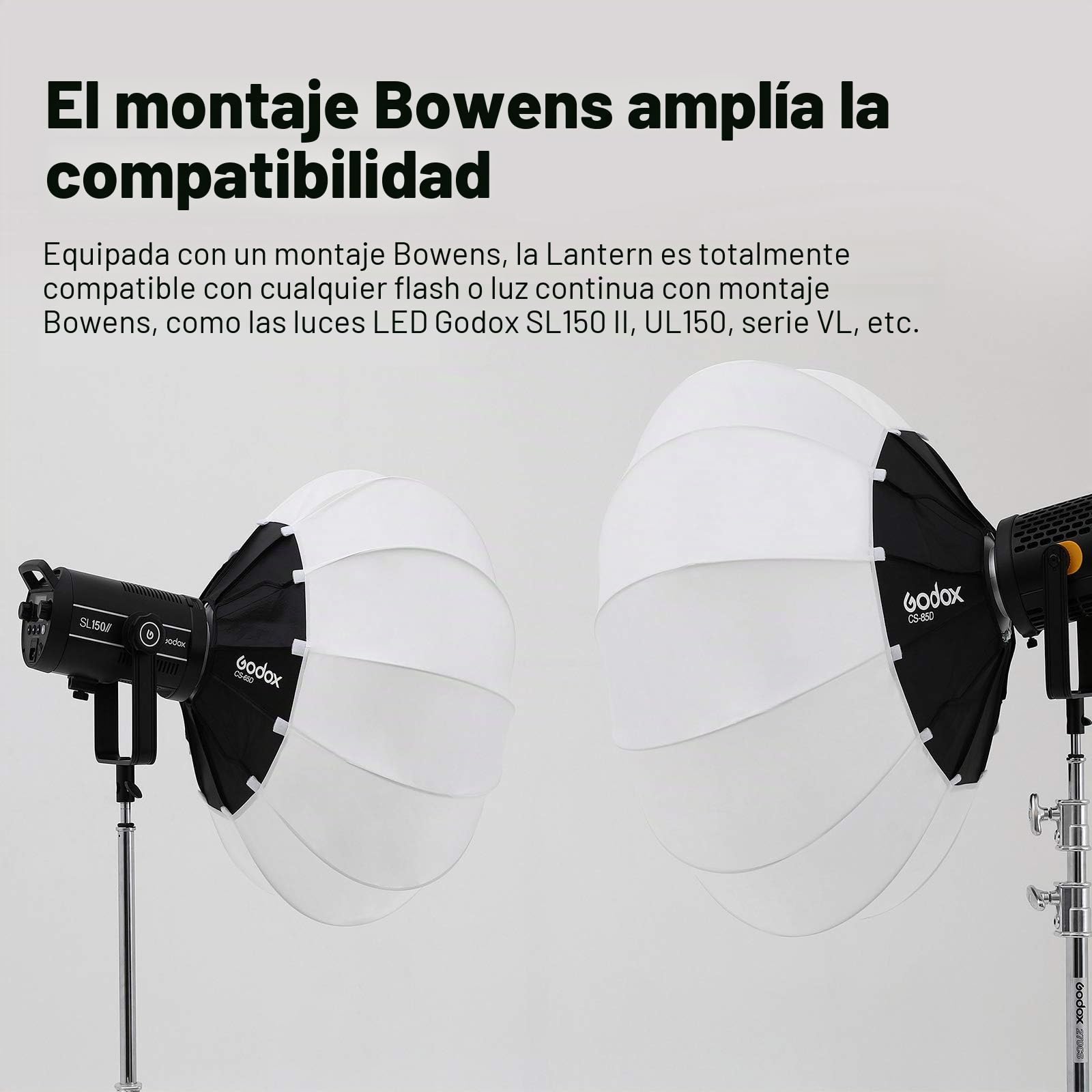 GOODOX CS-65D Softbox de Linterna Monte de Bowens 65cm | Instalación Rápida de 65 cm Softbox de Globo Plegable para Fotografía de Iluminación Continua de Estudio de Retrato
