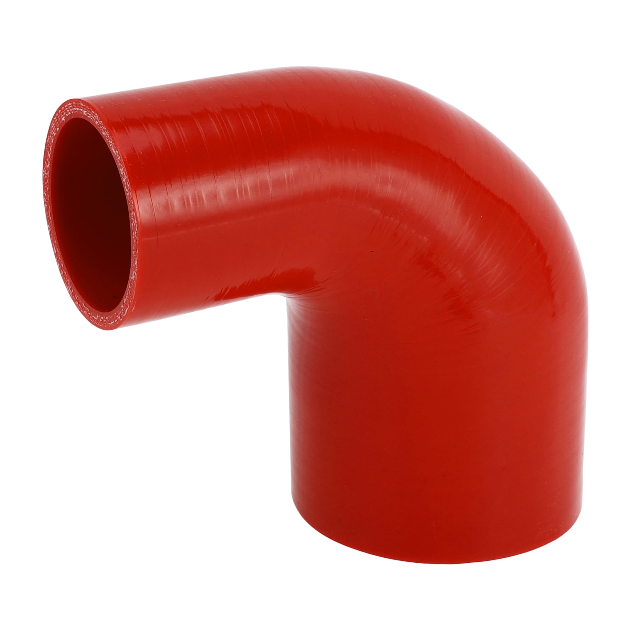 A ABSOPRO 1 Pz 51mm/2.01"-76mm/2.99" ID 100mm/3.94" Lunghezza 90 Gradi Tubo in Silicone Rosso per Raffreddamento Universale