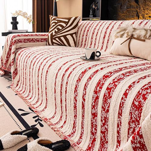 �X�g���C�v�\�t�@�J�o�[�ѕz 2�l�p�E3�l�p�E4�l�p�A��^�I�[���V�[�Y�� L���^�Z�N�V���i���\�t�@�X���b�v�J�o�[ �^�b�Z���t���A�y�b�g�ɗD��������ŏ_�炩���Ƌ�v���e�N�^�[ Red 180x460cm/70.87x181.1in