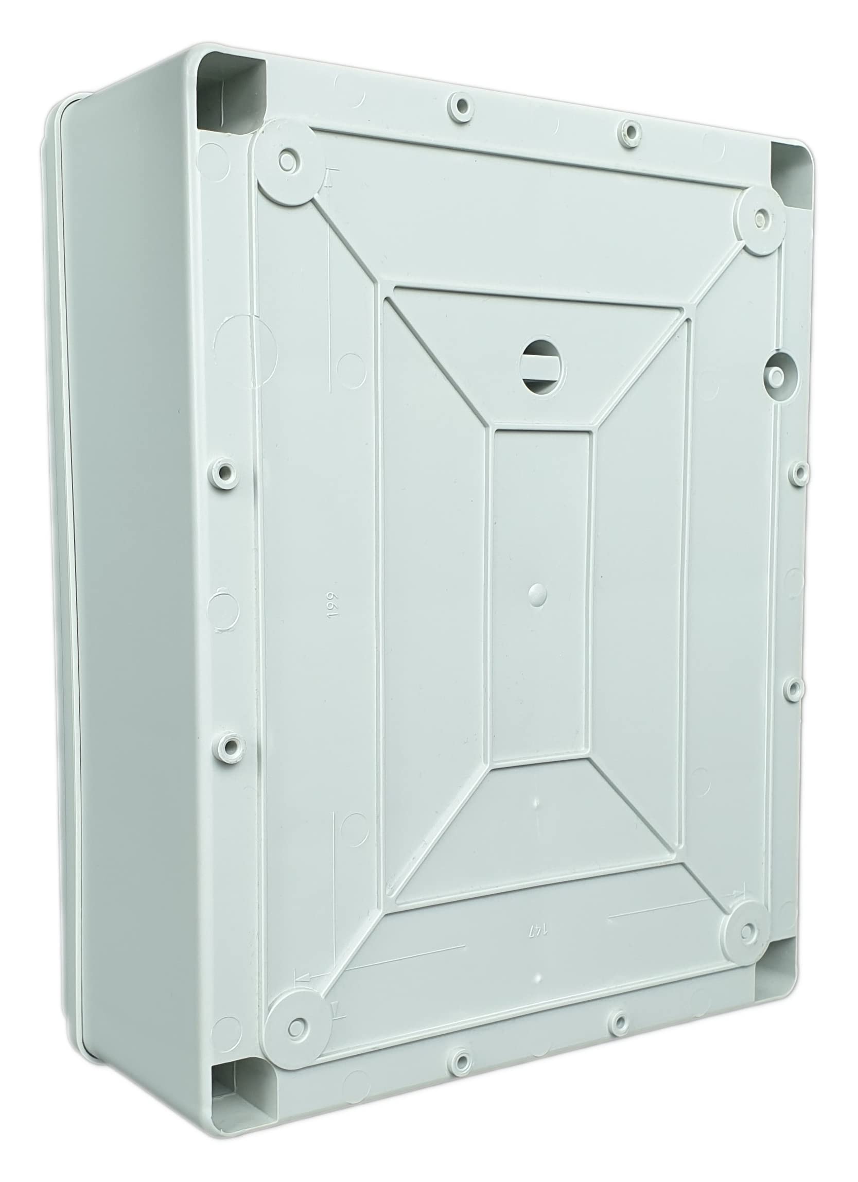 RoadEu Stromverteiler 16A 5P, 2x Schuko Steckdosen mit Hauptschalter 0-1. CEE Verteiler mit Sicherungsautomat C 16A 3P, C 16A 1P. Baustromverteiler 16A. Stromverteiler Aussen Wasserdicht IP44
