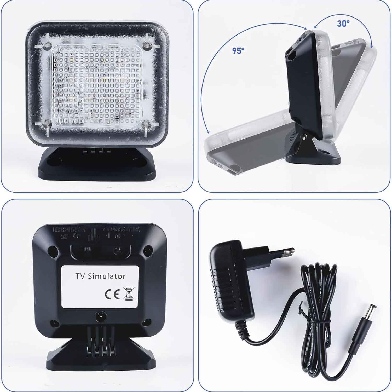 Symulator Fałszywego Atrapy LED, Domowy Sprzęt Antywłamaniowy Z Czujnikiem Światła, Automatyczna Lampa Telewizyjna Antykradzieżowa Z Czujnikiem Zmierzchu I Źródła Światła, Do Ochrony Domu