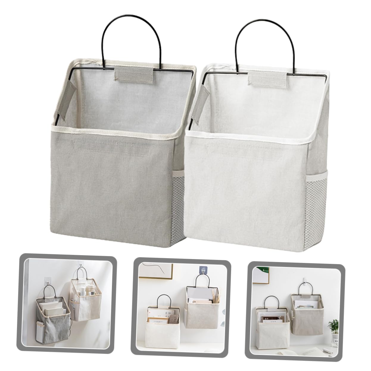 Zerodeko 2pezzi Portaoggetti da Appendere alla Parete Borsa Organizer Pieghevole per Dormitorio Cucina Bagno Organizer Sopra la Porta Contenitori Sospesi per Armadio