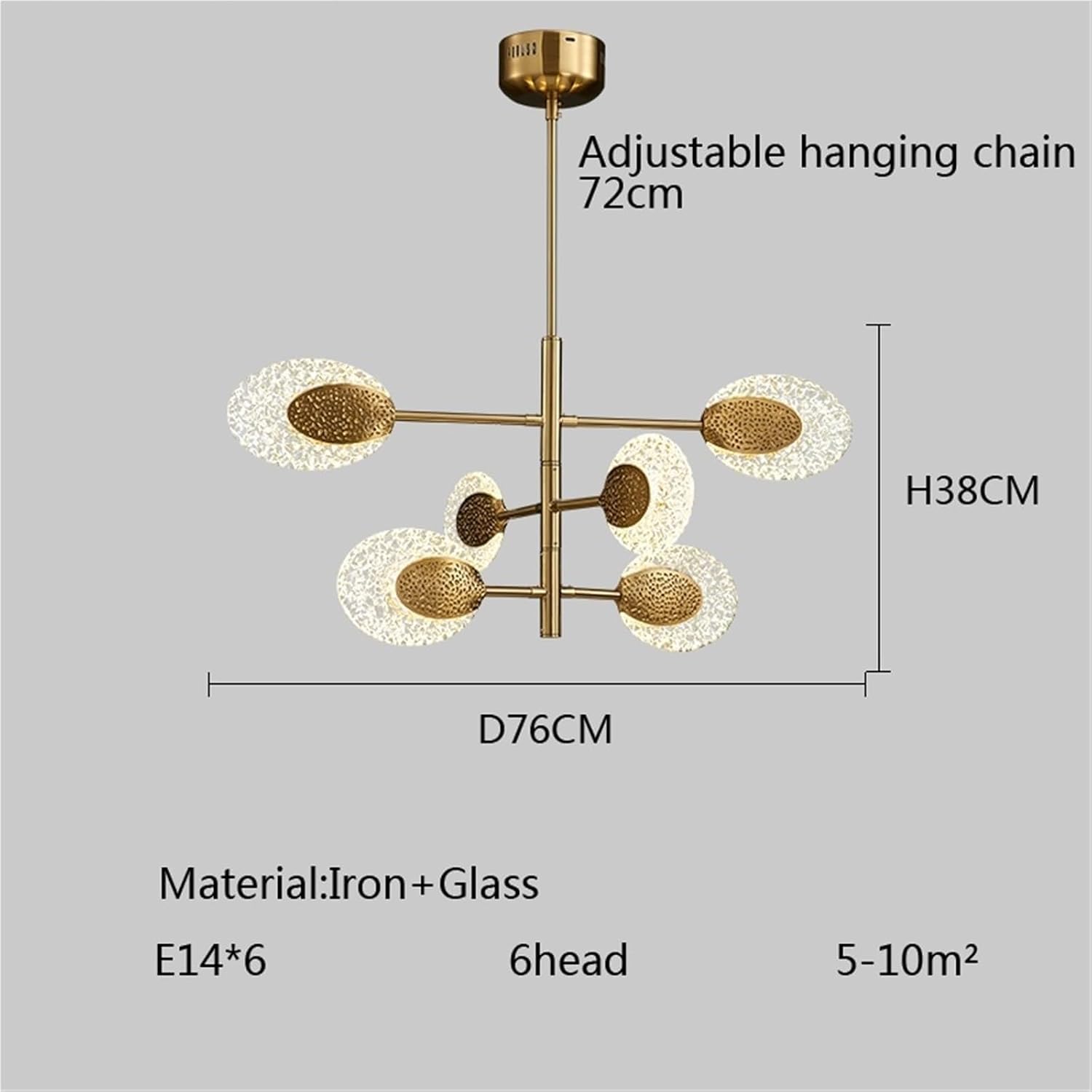 Modern Round/Long Dining Table Bedroom Chandelier Leaf-Shaped LED Acrylic Living Room lamp Lighting Fixture Hallway(Dia76cm)