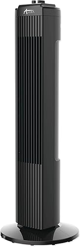 Miniatura 2 de Alera FAN283 Ventilador de torre de plástico de 3 velocidades con cable de 120 V y 0,35 amperios y 28 pulgadas - Negro
