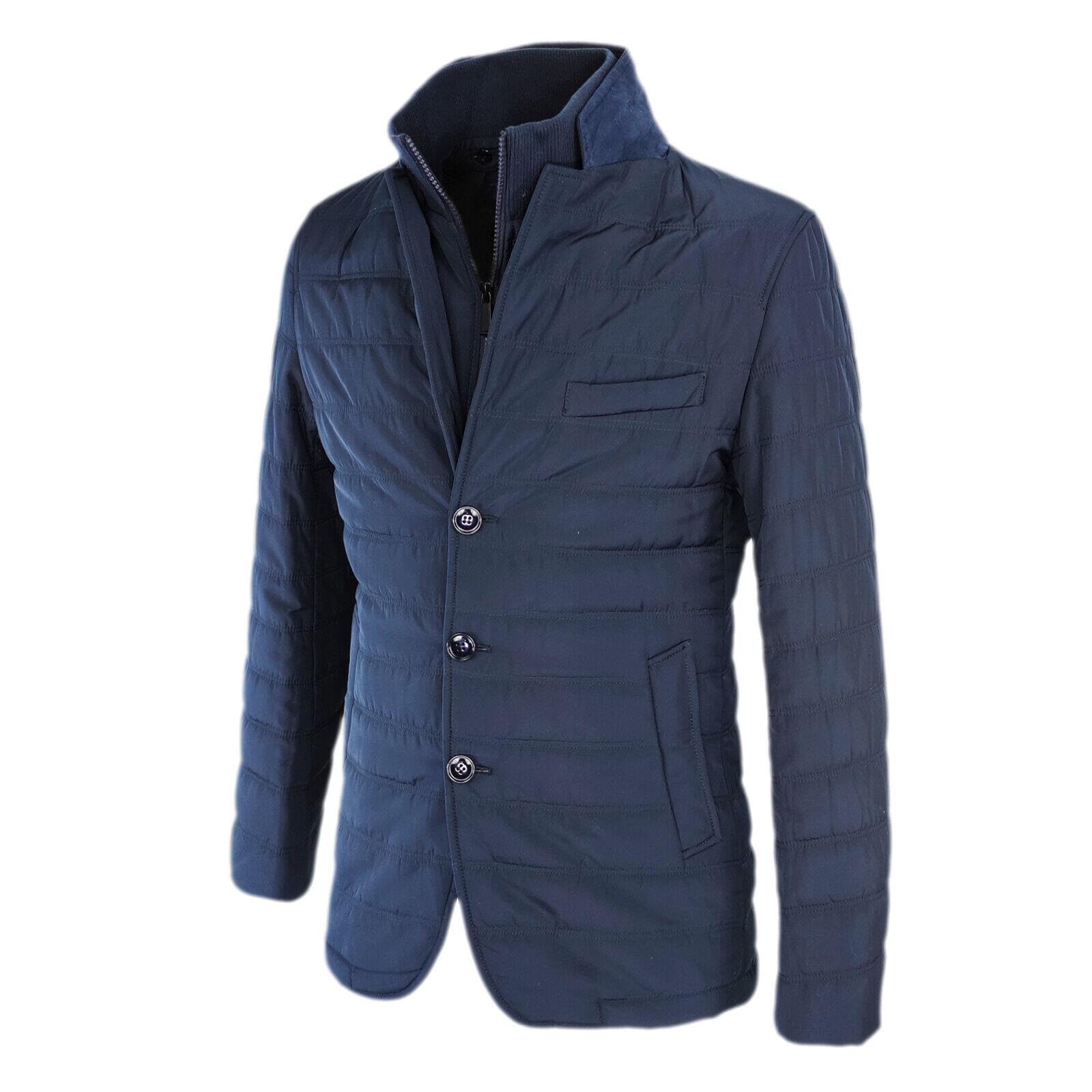 Giubbotto Uomo Invernale Giacca Imbottita Casual Maniche Lunghe Zip Giubbino Sartoriale Giaccone Elegante Piumino