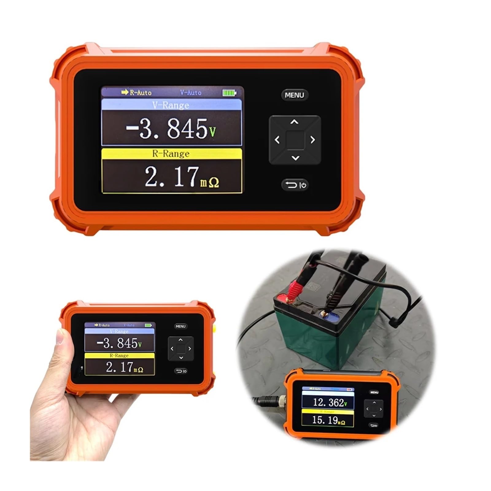 Tester Akumulatora, Tester akumulatora samochodowego Wykrywacz o wysokiej precyzji Miernik rezystancji wewnętrznej 18650 Akumulator litowy Narzędzie do wania