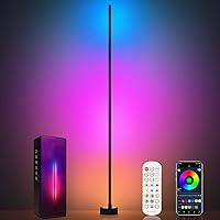 Miortior Smart RGB Corner Floor Lamp: 16M Colors, 68+ Scenes, Music Sync, App & Remote Control for Living Room, Bedroom, Gaming