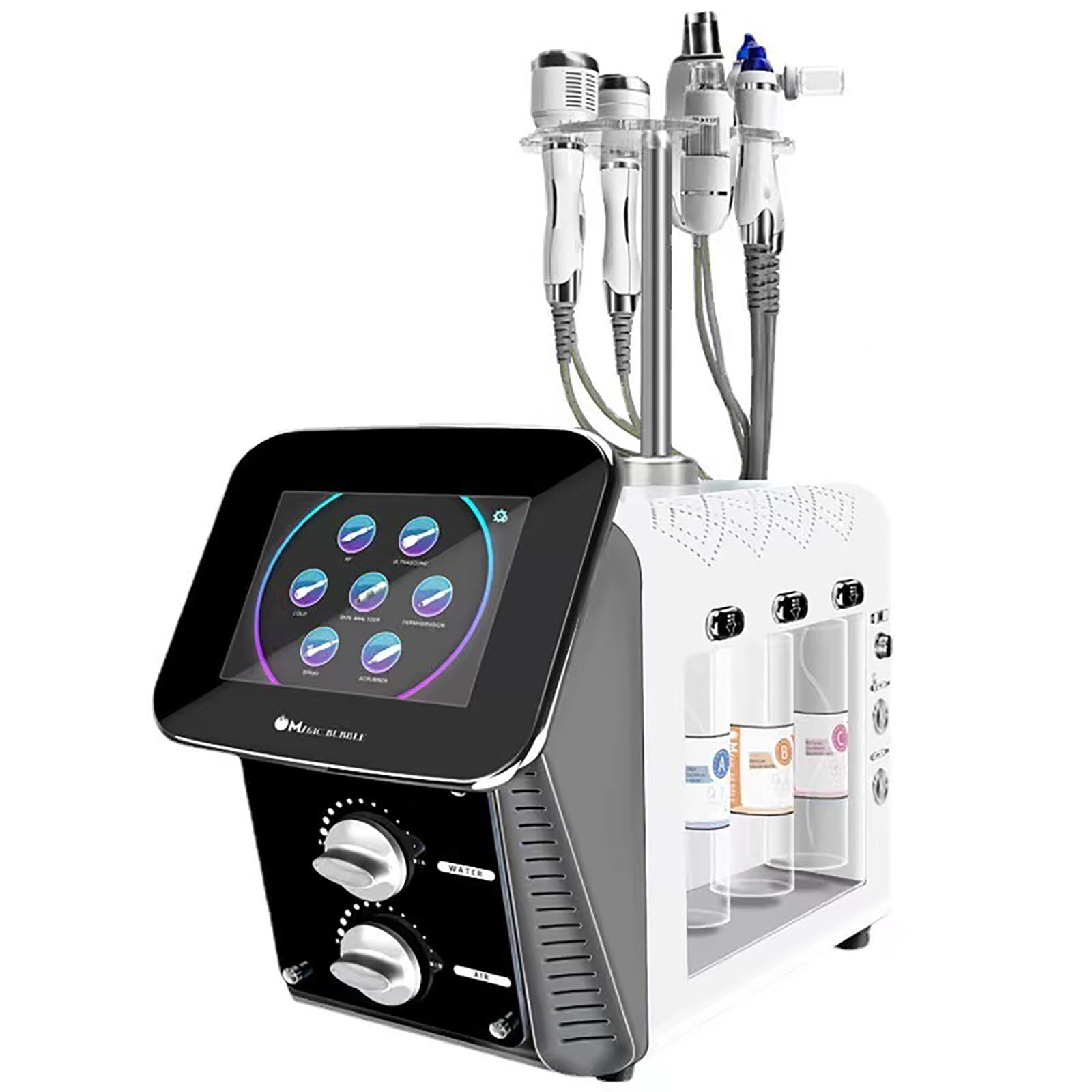Macchina per Il Viso Hydrogen-O - Un Dispositivo Multifunzionale per la Cura del Viso 7 in 1, Strumenti antietà per rassodare la Pelle, Strumenti per la Cura della Pelle rassodante