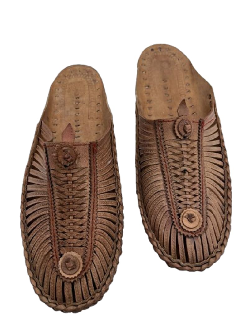 Mens Kolhapuri Shoe Ethnic, Stylish & Comfortable Handmade Half Shoe, Majdi (Brown, UK Footwear Size System, Adult, Men, Numeric, Narrow, 9) (B0DFZF7NLC) Amazon Price History, Amazon Price Tracker