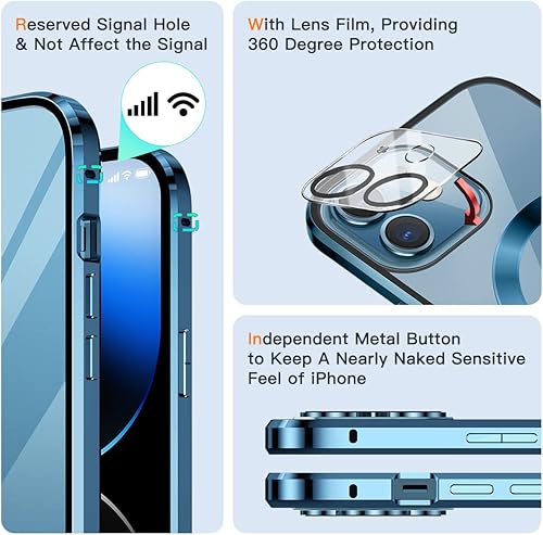 Miniatura 5 de Bucle de CD + bloqueo de seguridad Funda magnética para iPhone 11 Pro Max, pantalla de privacidad con protector de cámara, parachoques de metal