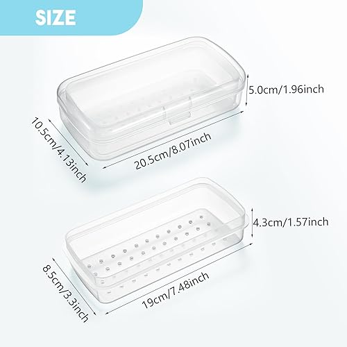 Miniatura 2 de Caja esterilizadora de plástico para herramientas de uñas, bandeja de esterilización, organizador de almacenamiento para pinzas, extensiones de