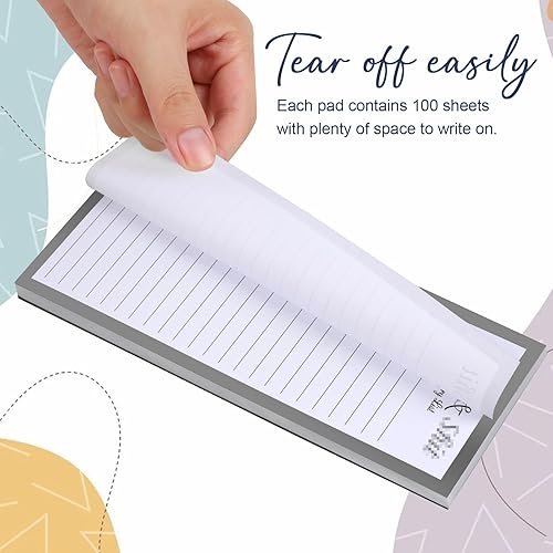 Miniatura 4 de Utron Paquete de 2 blocs de notas magnéticos para refrigerador, 100 páginaslibro para lista de comestibles, bloc magnético de lista de comestibles