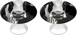 Funny Cow Head Kitchen Cabinet Knobs 2 Pack Bathroom Drawer Pulls Metal Dresser Knobs with Screw Cabinet Hardware Round Cabinet Handles for Cupboard Closet Bifold Door