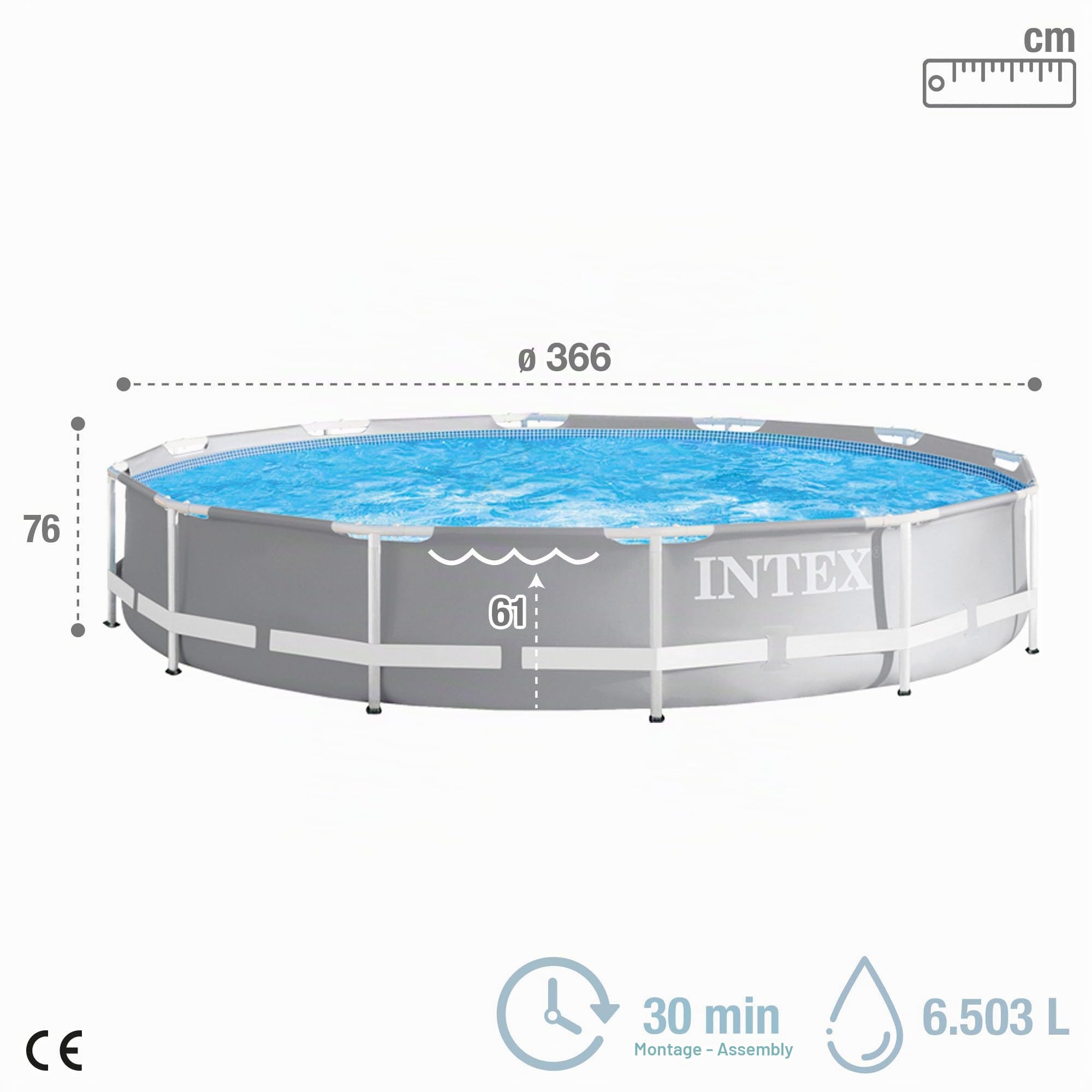 Intex 12Ft X 30In Prism Frame Pool