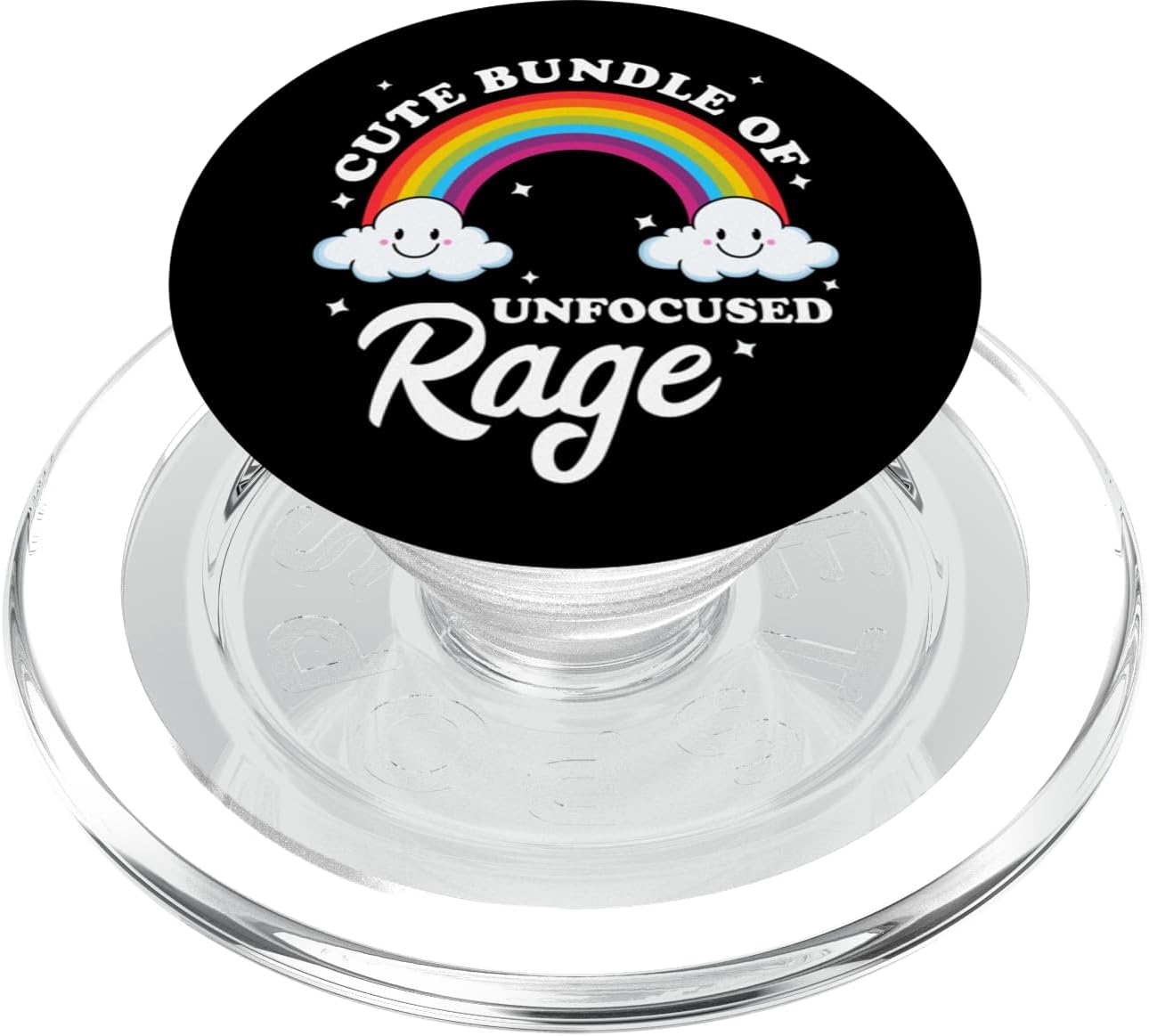 Cute Bundle Of Unfocused Rage Funny Pastel Goth Gift Rainbow PopSockets MagSafe PopGrip for iPhone