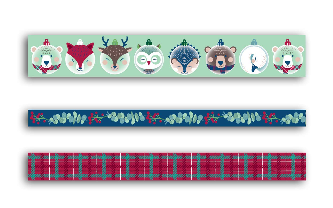 DRAEGER PARIS 1886 Scottish Christmas Masking Tape, Blue, Green and Burgundy, One Size, Bleu, Vert et Bordeaux - Image 3