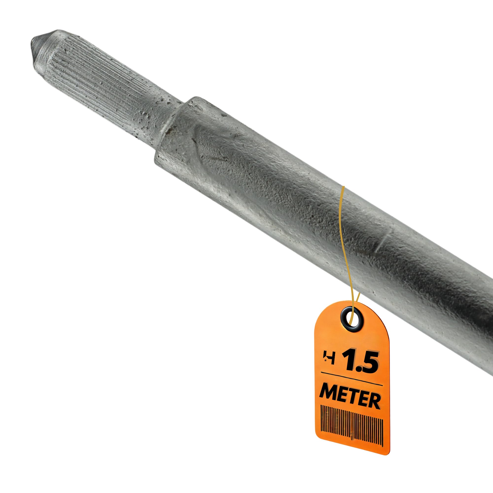 HausHeld® - Picchetto di espansione 1,5 m, Ø 16 mm, zincato a caldo, per sistemi di protezione contro i fulmini, prolunga per sistema di messa a terra, resistente alla corrosione e durevole