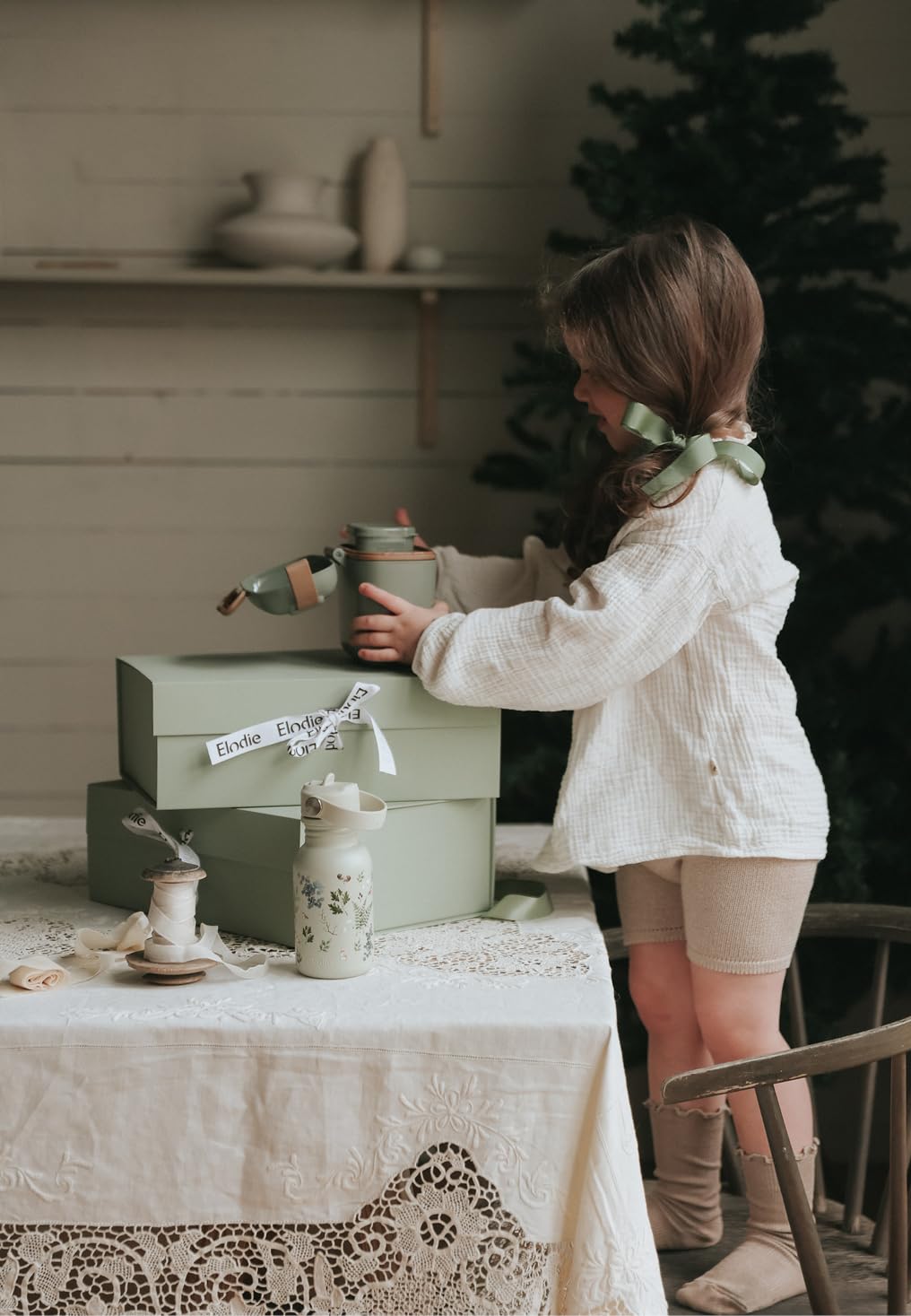 Elodie Details Gourde Enfant Inox, Bouchon Anti-Fuite avec Paille et Poignée pour Enfants, Facile à Ouvrir, Sans BPA, Facile à Nettoyer, Bouteille Idéal École & Activités, 350ML, Chipmunk Darling