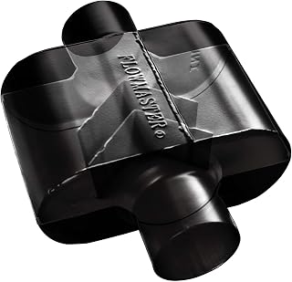 Flowmaster 842512 Super 10 Series 2.5" Inlet x 2.5" Outlet Muffler with Aggressive Sound, Black