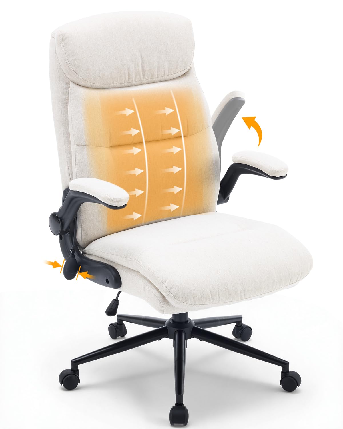 Karl home Office Desk Chair, Ergonomic High Back Executive Chairs (Beige) — image 1