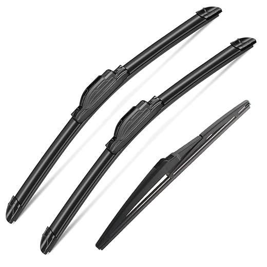 3pcs Windshield Wipers for Kia Soul 2010-2019, Kia Sorento 2011-2015, Original Equipment Automotive Replacement Windshield Wiper Blades for My Car- 24"/20"/11" (Pack of 3) J- HOOK