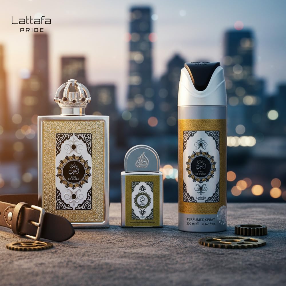 Lattafa King of Arabia Gift Set Eau de Parfum - 100 ml + 20 ml + 200 ml Deodorante