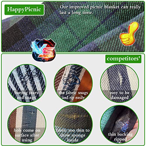 Waterproof Picnic Blanket Extra Large 87" X 67", Oversized Sand Proof Beach Mat, Handy Portable Picnic Rug for Outdoor Lawn Park or Camping