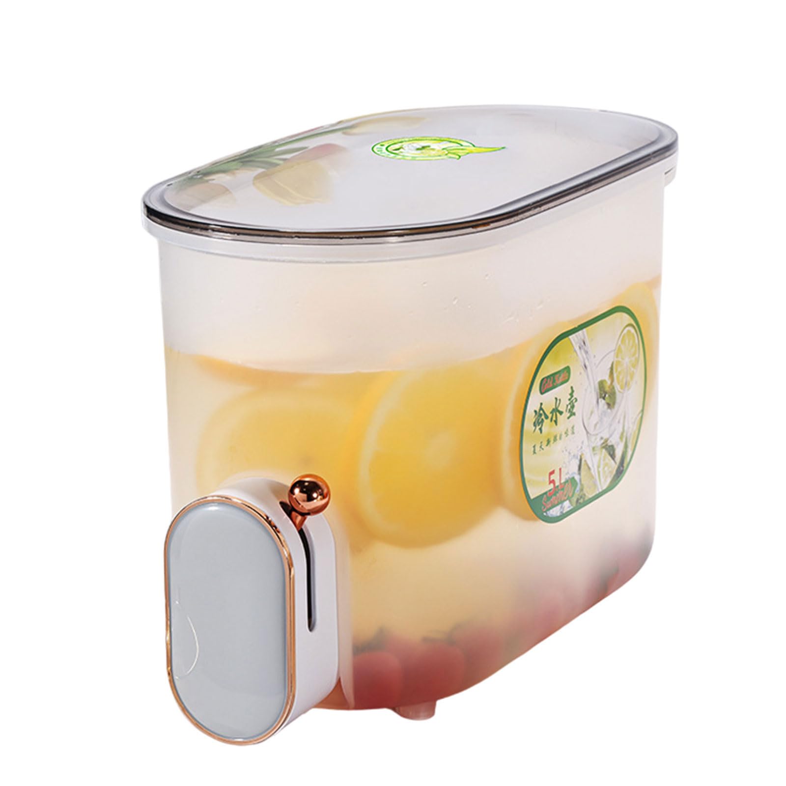 Tsophreniq Beverage Liquid Drinks Container Fridges Dispensers with Tap & Lid Refrigerator Cold Beverage Jugs Fridges