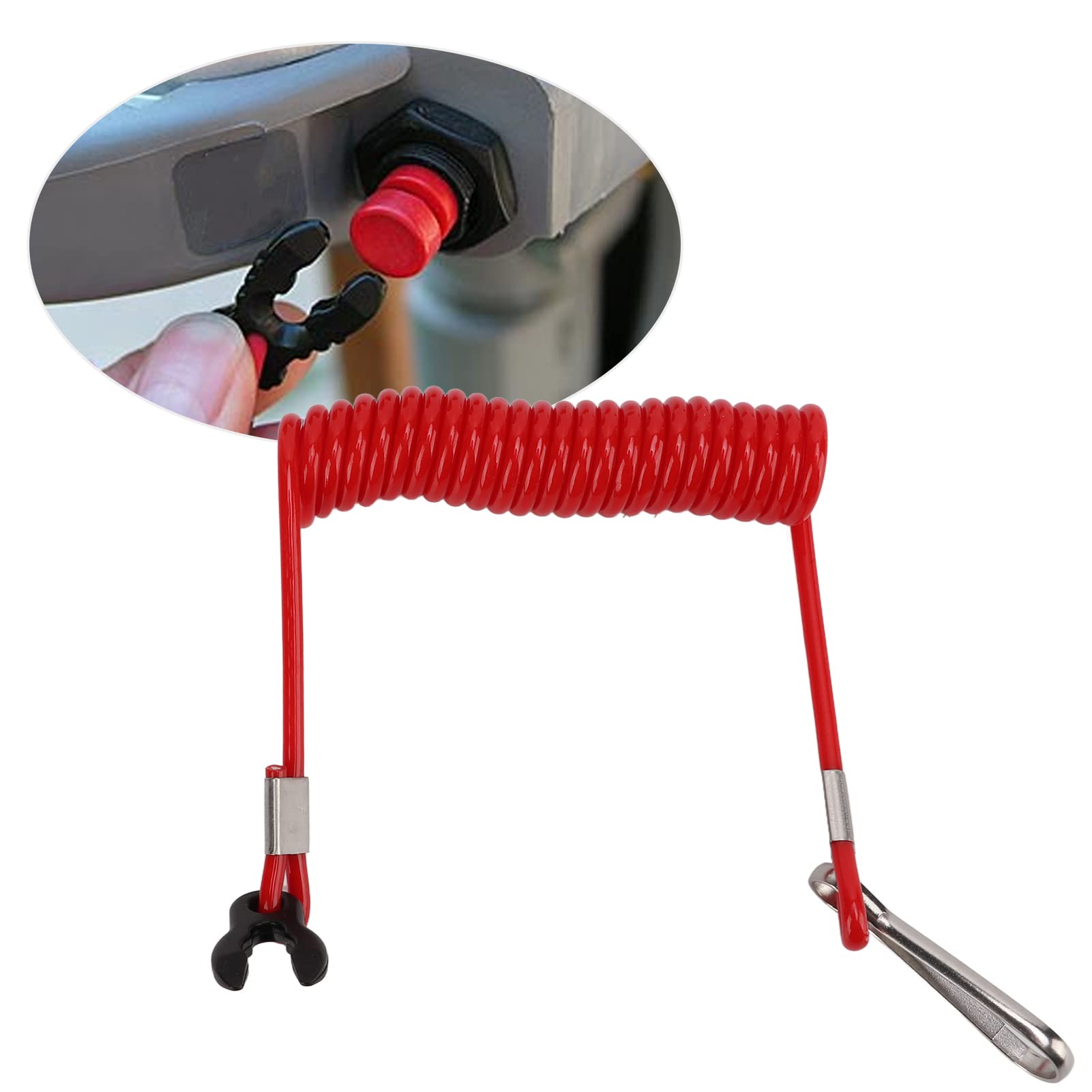 Keenso Panneau d'allumage de moteur hors-bord marin PC ABS métal clé unique verticale 12 V remplacement pour 37100 96J24 37100 96J14 pour double commande verticale du moteur hors-bord