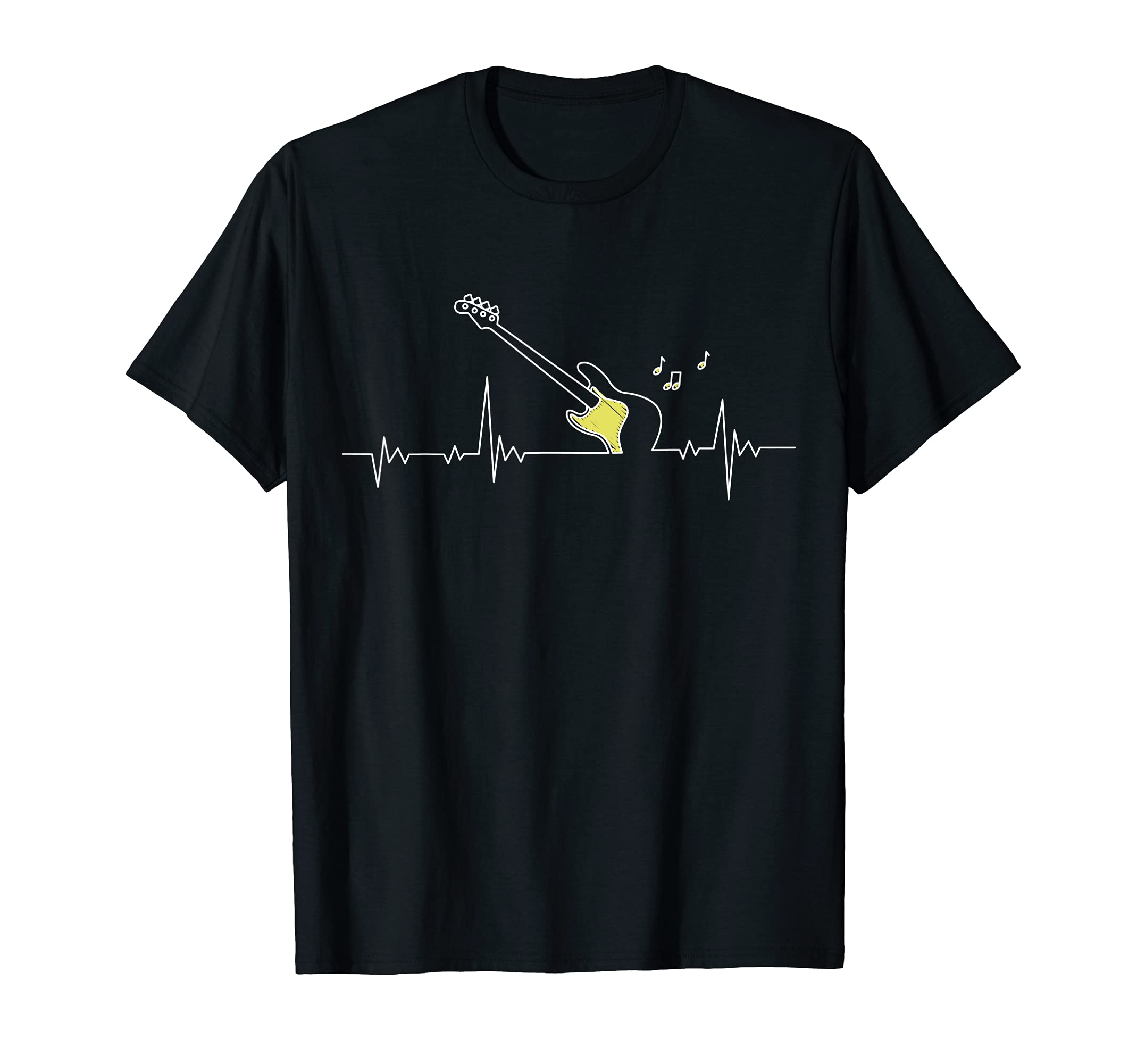 Bass Guitar Notes Heartbeat - Bass Guitar Player T-Shirt