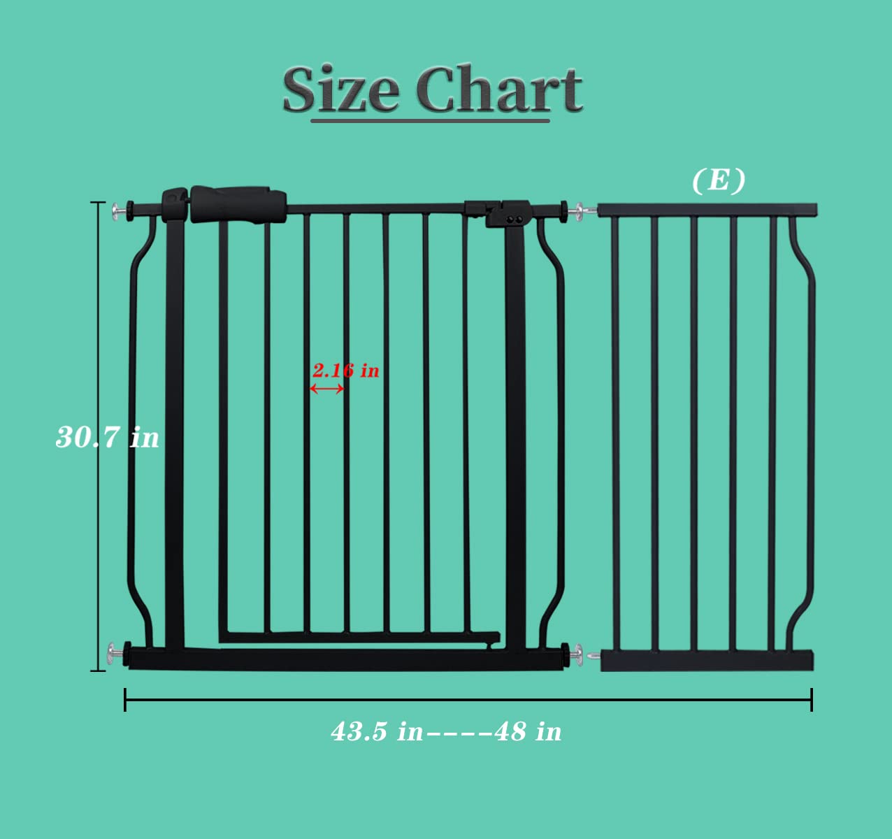Cheapest 🛒 HOOOEN Extra Wide Baby Gate Extra Wide Extra Tall Dog Gates for Stairs Doorways Black Metal Tension Indoor Safety Gates with Pressure Mount 43.5-48 Inch Top Brands HOOOEN Extra Wide Baby Gate Extra Wide Extra Tall Dog Gates for Stairs Doorways Black Metal Tension Indoor Safety Gates with Pressure Mount 43.5-48 Inch