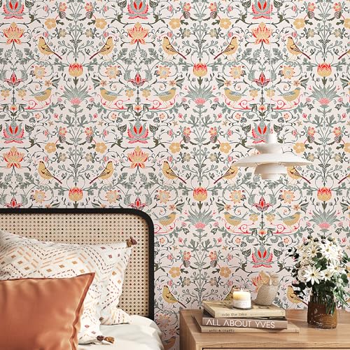 Rouleau adhésif décoratif oiseaux et fleurs ReWallpaper 12m - 2